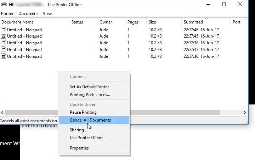 Cancel Print Jobs and Clear the Print QueueCancel Print Jobs and Clear the Print Queue